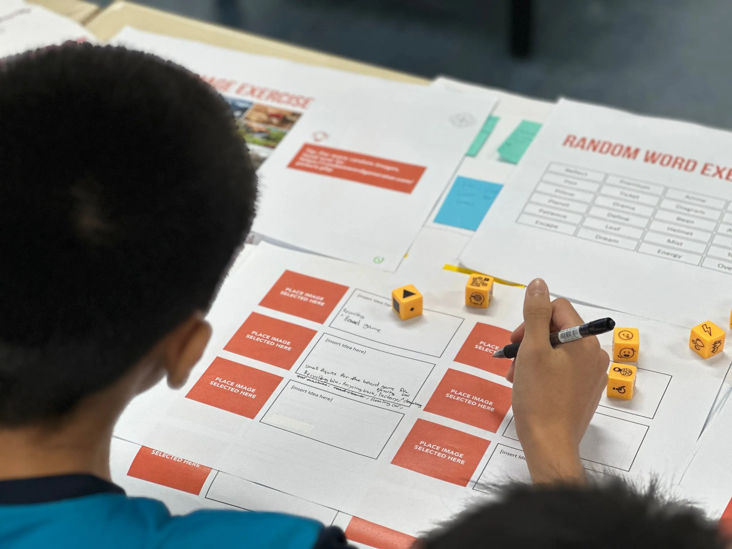 sustainability design thinking workshop Singapore secondary school students ideation dice